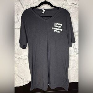 Bella Canvas | Women’s Unisex Tri-Blend Graphic Short Sleeve Gray T-Shirt Size L